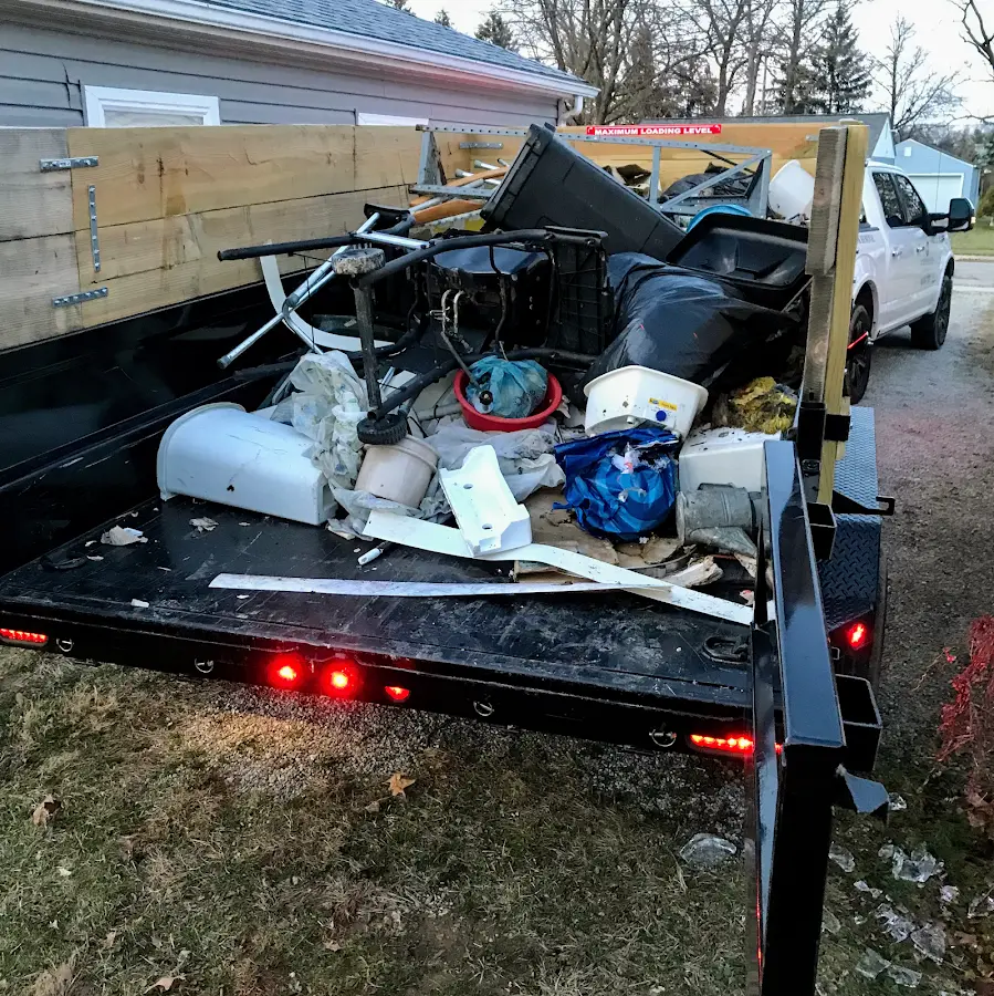 Roll-off dumpster delivered to a residential driveway in Orrington
